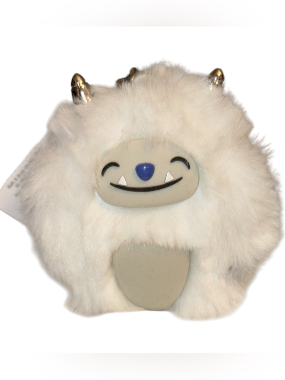 Bath & Body Works Plush White Yeti Monster w/ Silver Horns Sanitizer Holder NWT